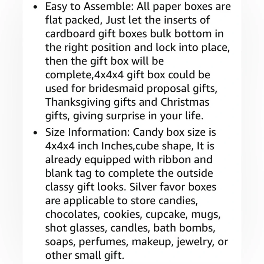 Silver Metallic Gift Boxes - Set of 25
